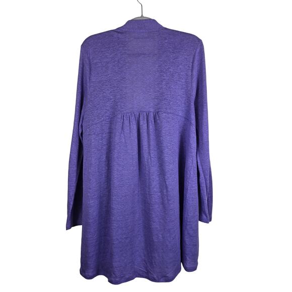 Pure Jill Love Linen Heathered Lavender Purple Athleiisure Cardigan Womens M - Picture 3 of 5